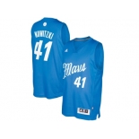 Men's Dallas Mavericks #41 Dirk Nowitzki Blue 2016 Christmas Day NBA Swingman Jersey