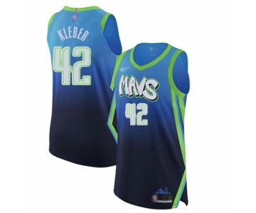 Men's Dallas Mavericks #42 Maxi Kleber Authentic Blue Basketball Jersey - 2019-20 City Edition