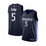 Men's Dallas Mavericks #5 Jason Kidd Authentic Navy Finished Basketball Jersey - Statement Edition