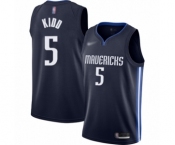 Men's Dallas Mavericks #5 Jason Kidd Authentic Navy Finished Basketball Jersey - Statement Edition