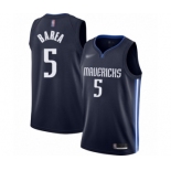 Men's Dallas Mavericks #5 Jose Juan Barea Authentic Navy Finished Basketball Jersey - Statement Edition