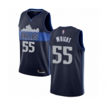 Men's Dallas Mavericks #55 Delon Wright Authentic Navy Blue Basketball Jersey Statement Edition