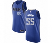 Men's Dallas Mavericks #55 Delon Wright Authentic Royal Blue Basketball Jersey - Icon Edition