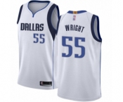 Men's Dallas Mavericks #55 Delon Wright Authentic White Basketball Jersey - Association Edition