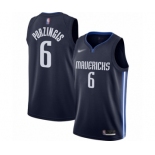 Men's Dallas Mavericks #6 Kristaps Porzingis Authentic Navy Finished Basketball Jersey - Statement Edition