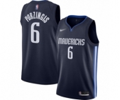 Men's Dallas Mavericks #6 Kristaps Porzingis Authentic Navy Finished Basketball Jersey - Statement Edition