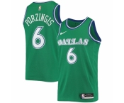 Men's Dallas Mavericks #6 Kristaps Porzingis Nike Green Hardwood Classics 2020-21 Swingman Jersey