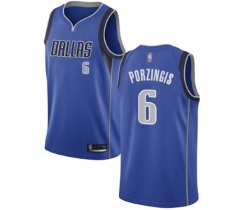 Men's Dallas Mavericks #6 Kristaps Porzingis Swingman Royal Blue Basketball Jersey - Icon Edition