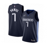 Men's Dallas Mavericks #7 Dwight Powell Authentic Navy Finished Basketball Jersey - Statement Edition