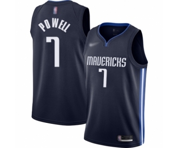 Men's Dallas Mavericks #7 Dwight Powell Authentic Navy Finished Basketball Jersey - Statement Edition