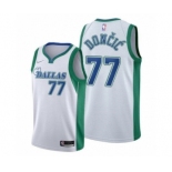 Men's Dallas Mavericks #77 Luka Doncic 2021-22 White City Edition Stitched Jersey