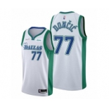 Men's Dallas Mavericks #77 Luka Doncic 75th Anniversary City Edition White Stitched Basketball Jersey