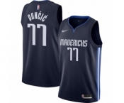 Men's Dallas Mavericks #77 Luka Doncic Authentic Navy Finished Basketball Jersey - Statement Edition