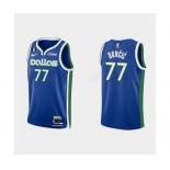 Men's Dallas Mavericks #77 Luka Doncic Blue Stitched Basketball Jersey