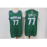 Men's Dallas Mavericks #77 Luka Doncic Swingman Green Basketball Jersey 2010 New