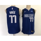 Men's Dallas Mavericks #77 Luka Doncic Swingman Royal Blue Road Basketball Jersey - Icon Edition