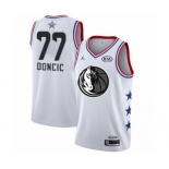 Men's Dallas Mavericks #77 Luka Doncic Swingman White 2019 All-Star Game Basketball Jersey