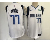 Men's Dallas Mavericks #77 Luka Doncic Swingman White Road Basketball Jersey 2010 New