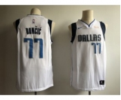 Men's Dallas Mavericks #77 Luka Doncic White Swingman Stitched NBA Jersey