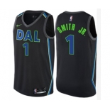 Men's Nike Dallas Mavericks #1 Dennis Smith Jr. Swingman Black NBA Jersey - City Edition