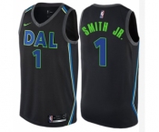 Men's Nike Dallas Mavericks #1 Dennis Smith Jr. Swingman Black NBA Jersey - City Edition