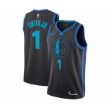 Men's Nike Dallas Mavericks #1 Dennis Smith Jr. Swingman Charcoal NBA Jersey - City Edition