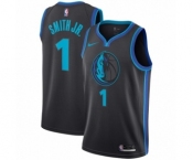 Men's Nike Dallas Mavericks #1 Dennis Smith Jr. Swingman Charcoal NBA Jersey - City Edition