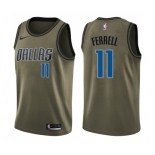 Men's Nike Dallas Mavericks #11 Yogi Ferrell Swingman Green Salute to Service NBA Jersey