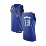 Men's Nike Dallas Mavericks #13 Jalen Brunson Authentic Royal Blue Road NBA Jersey - Icon Edition