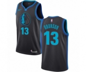 Men's Nike Dallas Mavericks #13 Jalen Brunson Swingman Charcoal NBA Jersey - City Edition