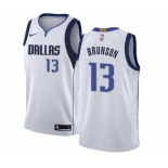 Men's Nike Dallas Mavericks #13 Jalen Brunson Swingman White NBA Jersey - Association Edition