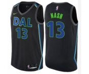 Men's Nike Dallas Mavericks #13 Steve Nash Swingman Black NBA Jersey - City Edition