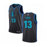 Men's Nike Dallas Mavericks #13 Steve Nash Swingman Charcoal NBA Jersey - City Edition