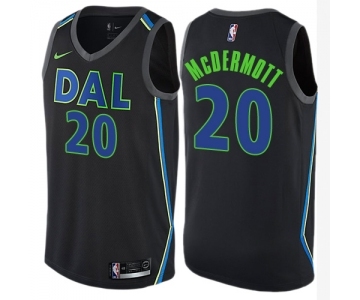 Men's Nike Dallas Mavericks #20 Doug McDermott Authentic Black NBA Jersey - City Edition