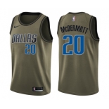 Men's Nike Dallas Mavericks #20 Doug McDermott Swingman Green Salute to Service NBA Jersey