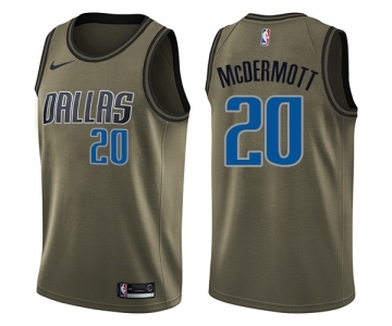 Men's Nike Dallas Mavericks #20 Doug McDermott Swingman Green Salute to Service NBA Jersey