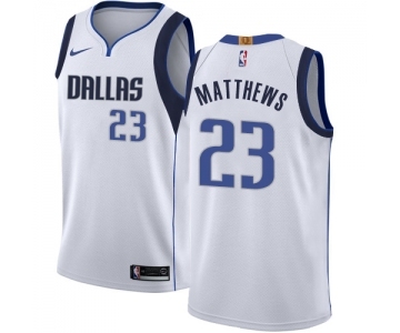 Men's Nike Dallas Mavericks #23 Wesley Matthews Swingman White NBA Jersey - Association Edition