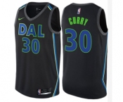 Men's Nike Dallas Mavericks #30 Seth Curry Swingman Black NBA Jersey - City Edition