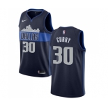 Men's Nike Dallas Mavericks #30 Seth Curry Swingman Navy Blue NBA Jersey Statement Edition