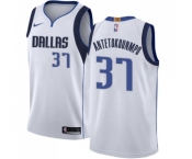 Men's Nike Dallas Mavericks #37 Kostas Antetokounmpo Authentic White NBA Jersey - Association Edition