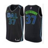 Men's Nike Dallas Mavericks #37 Kostas Antetokounmpo Swingman Black NBA Jersey - City Edition