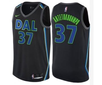 Men's Nike Dallas Mavericks #37 Kostas Antetokounmpo Swingman Black NBA Jersey - City Edition