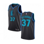 Men's Nike Dallas Mavericks #37 Kostas Antetokounmpo Swingman Charcoal NBA Jersey - City Edition