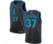 Men's Nike Dallas Mavericks #37 Kostas Antetokounmpo Swingman Charcoal NBA Jersey - City Edition