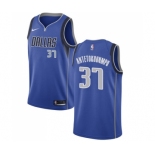 Men's Nike Dallas Mavericks #37 Kostas Antetokounmpo Swingman Royal Blue Road NBA Jersey - Icon Edition