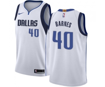 Men's Nike Dallas Mavericks #40 Harrison Barnes Authentic White NBA Jersey - Association Edition