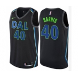 Men's Nike Dallas Mavericks #40 Harrison Barnes Swingman Black NBA Jersey - City Edition