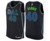 Men's Nike Dallas Mavericks #40 Harrison Barnes Swingman Black NBA Jersey - City Edition