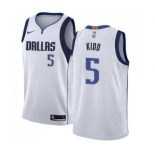 Men's Nike Dallas Mavericks #5 Jason Kidd Authentic White NBA Jersey - Association Edition