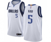 Men's Nike Dallas Mavericks #5 Jason Kidd Authentic White NBA Jersey - Association Edition